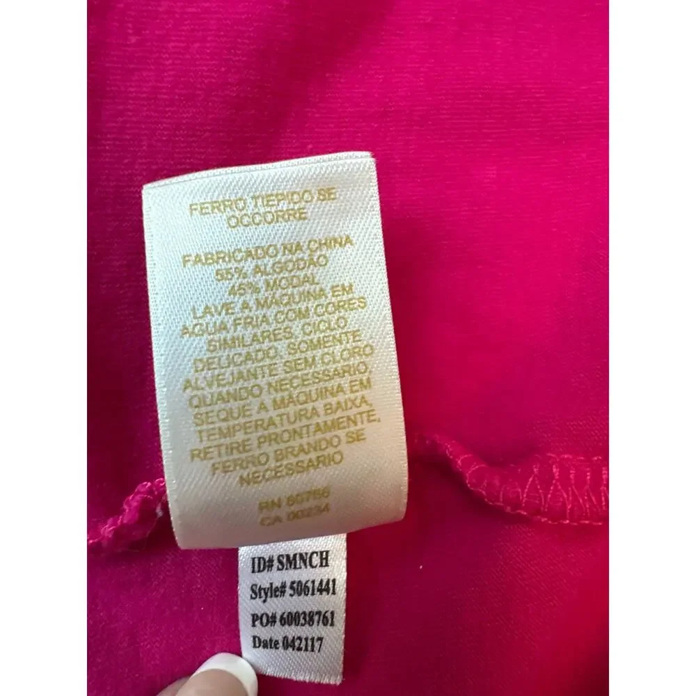 Kate Spade Pink Dream a Little Dream Pajama Set Short Sleeve Capris Cotton XL